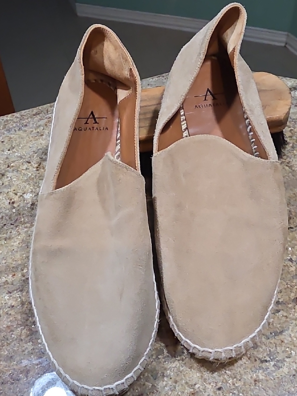 Aquatalia Tan Suede Spadrilles Size EU39 / US 8